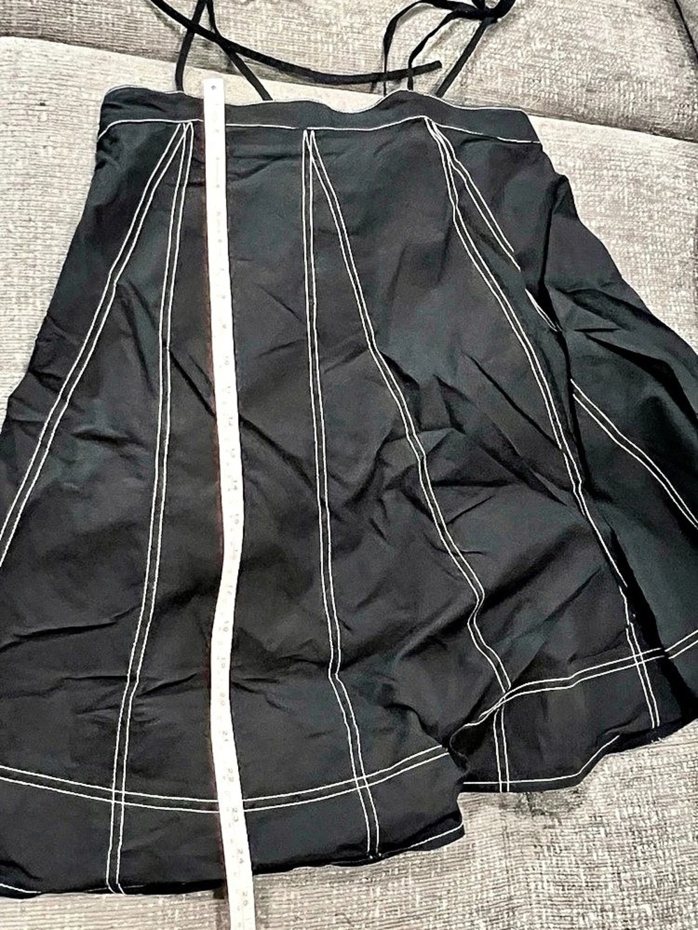 Strut & Bolt Flare Mini Dress / Top Contrast Stitching Black S
